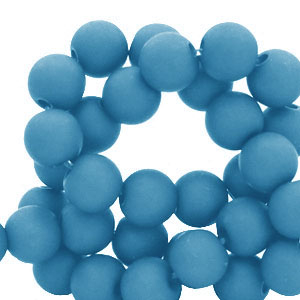 8 mm Perlen aus Acryl Azure blue