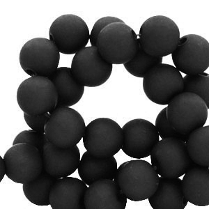 6 mm Perlen aus Acryl Black