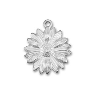 Anh&auml;nger aus Stainless Steel - Rostfreiem Stahl Flower Silver