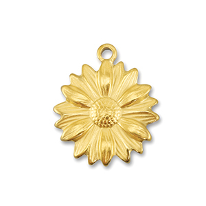 Anh&auml;nger aus Stainless Steel - Rostfreiem Stahl Flower Gold