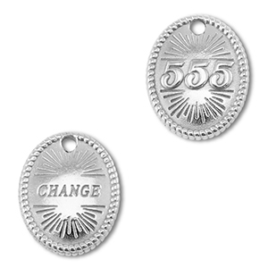 BY31&reg; Anh&auml;nger aus Stainless Steel - Rostfreiem Engelszahlen 555 / Change Silver