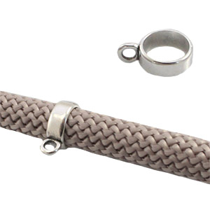 DQ Metall Ring mit &Ouml;se Antik silber (Nickelfrei)