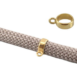 DQ Metall  Ring mit &Ouml;se Gold (Nickelfrei)