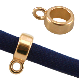 DQ Metall Ring mit &Ouml;se 8mm Gold (Nickelfrei)