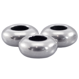 DQ Metall Perle 7x3mm Antik silber (Nickelfrei)