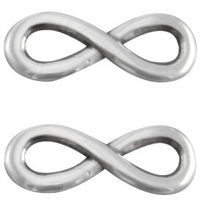 Metall DQ Anh&auml;nger Infinity 15mm Antik silber (Nickelfrei)