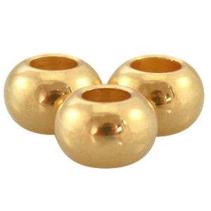 DQ Metall Ball 6x4mm Gold (Nickelfrei)