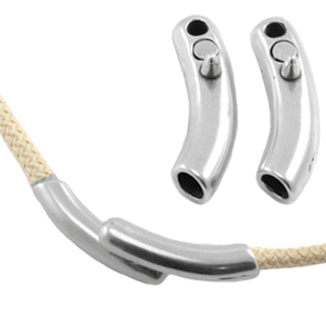 Metall DQ Magnetverschluss f&uuml;r 5mm (Dreamz) Kordel antik silber (nickelfrei)