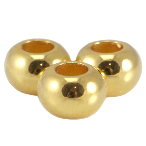 DQ Metall Perle 8mm Gold (Nickelfrei)