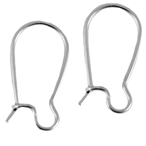 Ohrring Design Quality Metall 18mm Antik silber (Nickelfrei)