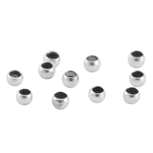 Metall DQ Quetsch Perle 2.5mm Antik silber (Nickelfrei)