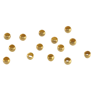 Metall DQ Quetschperlen 2mm Antik bronze (Nickelfrei)