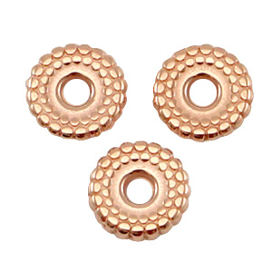 Metall DQ Ring disc 8mm deco Rosegold (Nickelfrei)