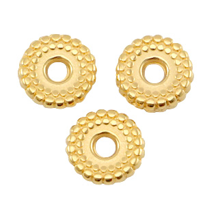 Metall DQ Ring disc 8mm deco Gold (Nickelfrei)