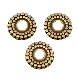 Metall DQ Ring disc 8mm deco Antik bronze (Nickelfrei)