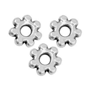 Metall DQ Perlen Spacer Ballring 4.8mm Antik silber (Nickelfrei)