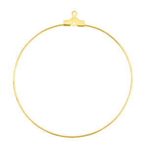 Zubeh&ouml;r Metall DQ Creolen H&auml;nger 50mm Gold (nickelfrei)