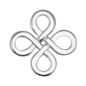 Anh&auml;nger Metall DQ Zwischenst&uuml;ck Unendlichkeitszeichen viereckig Antik silber (Nickelfrei)