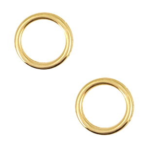 Anh&auml;nger Metall DQ Zirkel 12mm Gold (Nickelfrei)