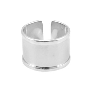 Zubeh&ouml;r Metall DQ Basis Ring (f&uuml;r 10mm Kordel/Leder) Antik silber (nickelfrei)