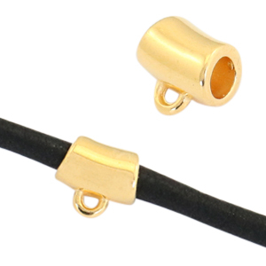 Zubeh&ouml;r Metall DQ Tube mit &Ouml;se &Oslash;3.5mm Gold (Nickelfrei)