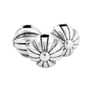 Perlen Metall DQ Ball 6mm Antik silber (Nickelfrei)