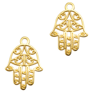 Anh&auml;nger Metall DQ Hamsa Hand Gold (Nickelfrei)