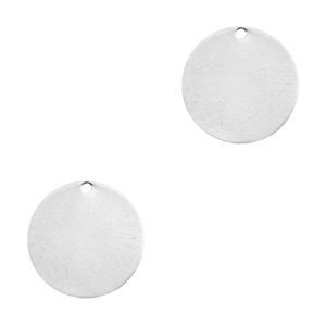 DQ Metall f&uuml;r ImpressArt Anh&auml;nger rund 12mm Antik silber (Nickelfrei)