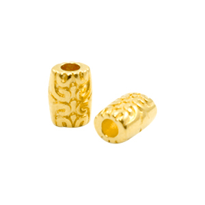 Perlen Metall DQ Tube &Oslash;2mm Gold (Nickelfrei)