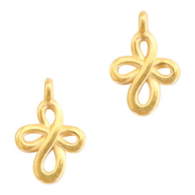 Anh&auml;nger Metall DQ double Infinity Gold (Nickelfrei)