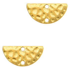 Anh&auml;nger Metall DQ Zwischenst&uuml;ck halber Zirkel Gold (Nickelfrei)