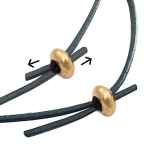 Stopperperlen Metall DQ 8x4mm Antik Bronze (Nickelfrei)