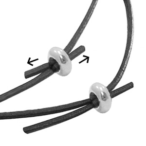 Stopperperlen Metall DQ 8x4mm Antik silber (Nickelfrei)