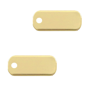 Anh&auml;nger Metall DQ l&auml;ngliche 5x12mm Gold (Nickelfrei)