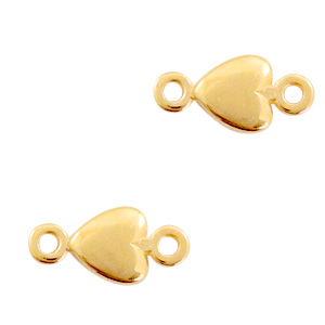 Anh&auml;nger Metall DQ Zwischenst&uuml;ck Herz Gold (Nickelfrei)