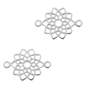Anh&auml;nger Metall DQ Zwischenst&uuml;ck Mandala Antik silber (Nickelfrei)