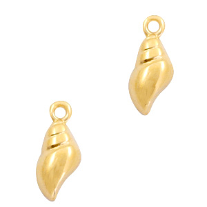 Anh&auml;nger Metall DQ Muschel Gold (Nickelfrei)