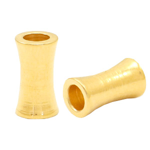 Perlen Metall DQ Tube Gold (Nickelfrei)
