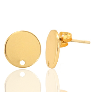 Zubeh&ouml;r Metall DQ Earpin 12mm Gold (Nickelfrei)