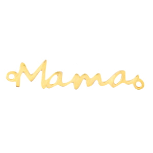 Anh&auml;nger Metall DQ Zwischenst&uuml;ck "mama" Gold (Nickelfrei)