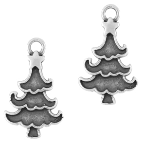 Anh&auml;nger Metall DQ Christmas Tree Antik silber (Nickelfrei)