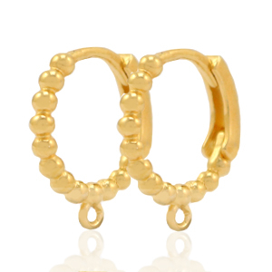 Zubeh&ouml;r Metall DQ Ohrh&auml;nger verschliessbar mit &Ouml;se Gold (Nickelfrei)