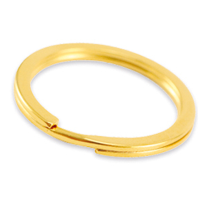Zubeh&ouml;r Metall DQ Schl&uuml;ssel Anh&auml;nger Ring 30mm Gold (Nickelfrei)
