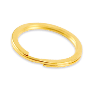 Zubeh&ouml;r Metall DQ Schl&uuml;ssel Anh&auml;nger Ring 25mm Gold (Nickelfrei)