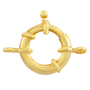 Zubeh&ouml;r Metall DQ Rettungsring Verschluss 21mm mit &Ouml;sen Gold (Nickelfrei)