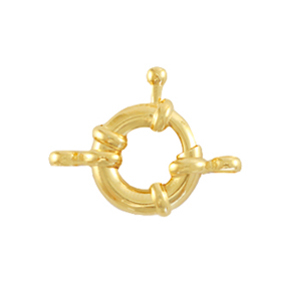 Zubeh&ouml;r Metall DQ Rettungsring Verschluss 11mm mit &Ouml;sen Gold (Nickelfrei)