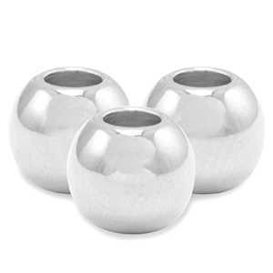 Perlen Metall DQ 8mm Antik silber (Nickelfrei)