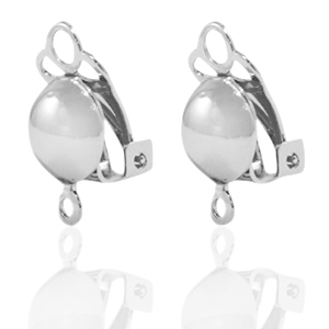 Zubeh&ouml;r Metall DQ Clip Ohrringe Antik silber (Nickelfrei)