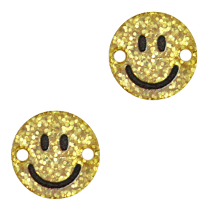 Zwischenst&uuml;cke Plexx Smiley Gold glitter