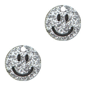 Anh&auml;nger Plexx Smiley Silver glitter